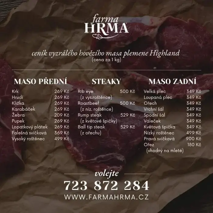 Ceník Farma Hrma